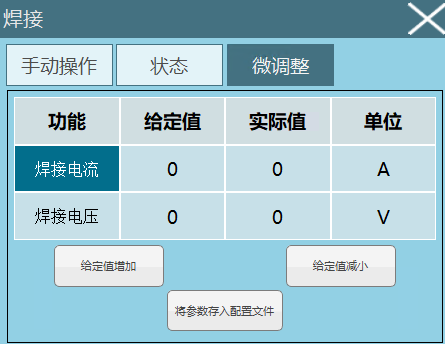Welding current and voltage fine adjustment